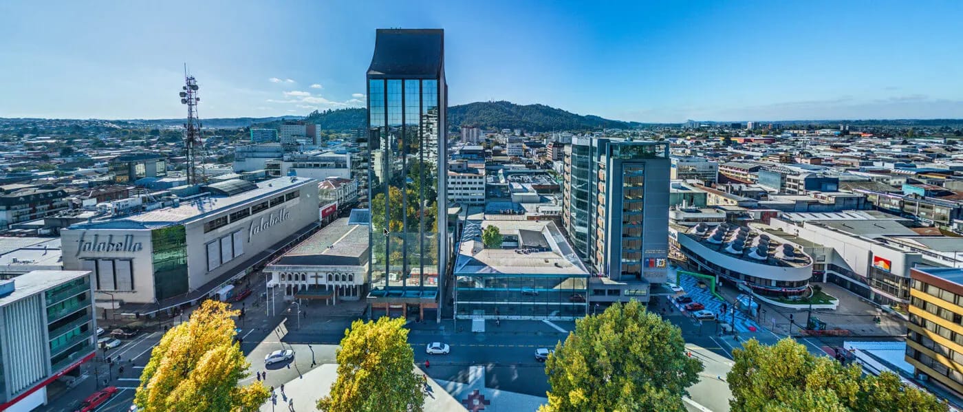 Vista aérea de Temuco, capital de la Araucanía